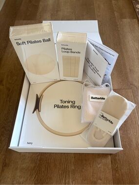 BetterMe Ivory Pilates Set — Toning Ring, Soft Ball & Loop Bands